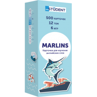 Карточки для изучения английских слов 500 карточек Marlins